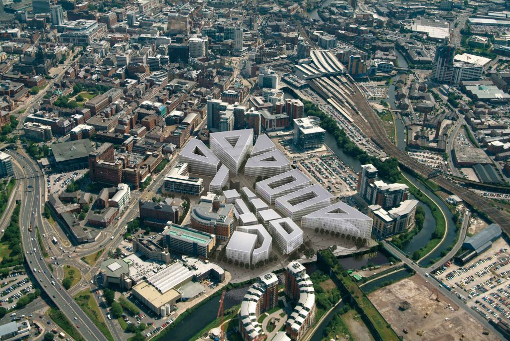 Wellington Place Masterplan CGI - CJCT Architects
