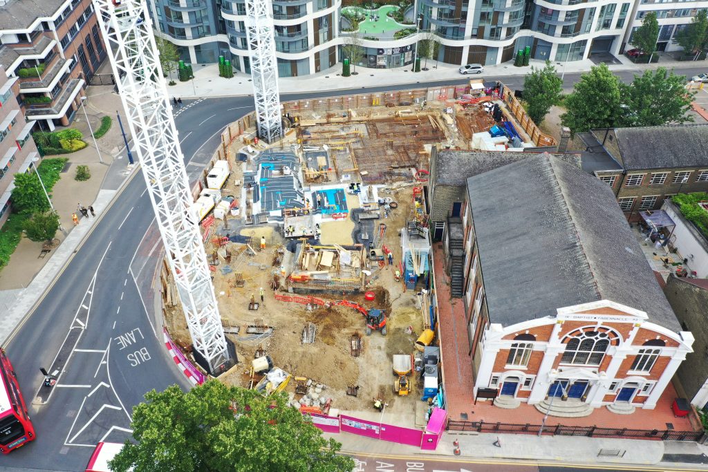 Crown House under construction